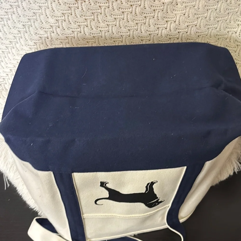The Black Dog White and Blue Travel Carrier